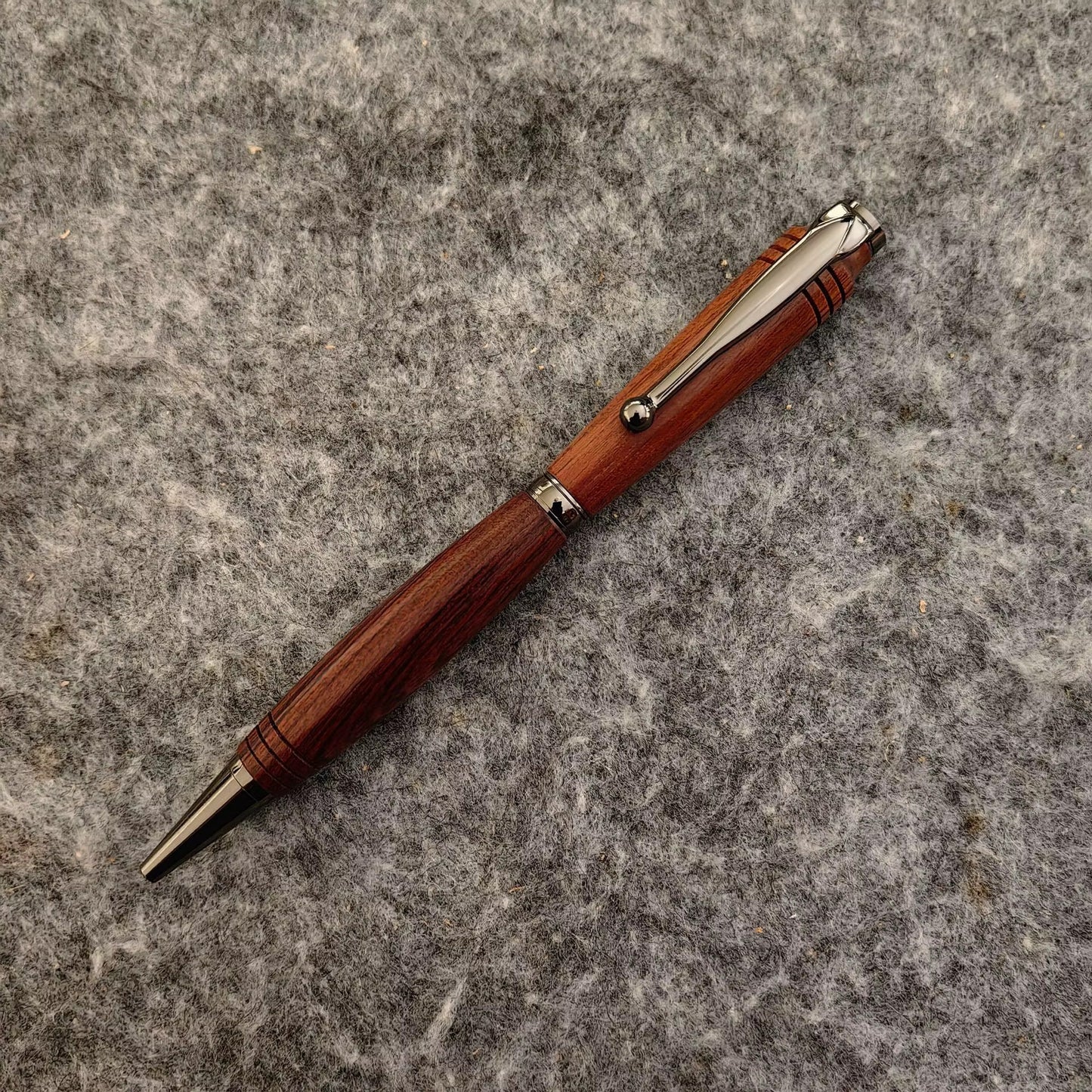 Vintage-Styled Simple Wooden Pen. Ballpoint pen, black ink.